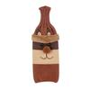 Christmas Wine Sweater Cover Handmade Knitted Cartoon Santa Snowman Reindeer Bottle Sleeve for Winter Dining Table Decoration
