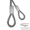 304 Stainless Steel Wire Rope Lamp: Durable, Anti-Fall, Rubber-Coated, Crimped Aluminum Sleeve for Safe Picture Hanging.