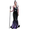 The Little Mermaid Womens/Ladies Evil Sea Witch Costume Dress