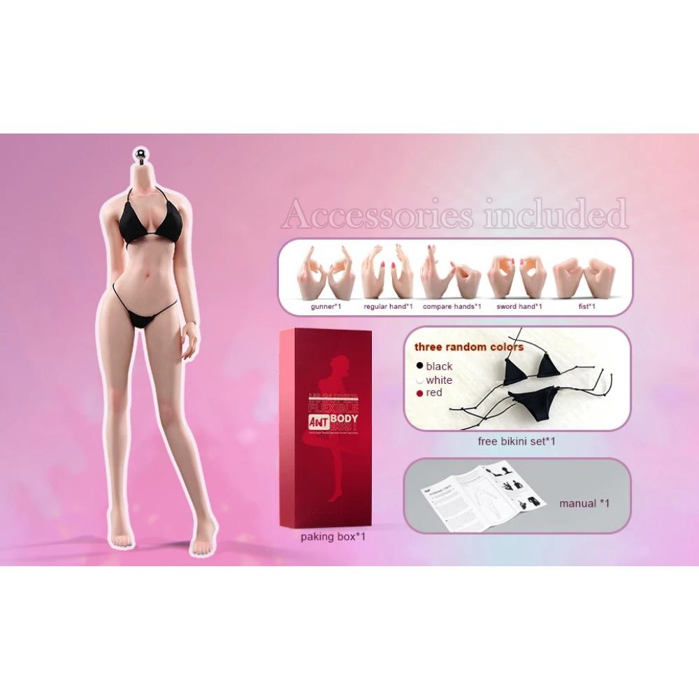ANT T303 1/6 Scale Big Breast Makeup Physiological Details Super Flexible Female Seamless Body 12'' Soldier Action Figure Dolls