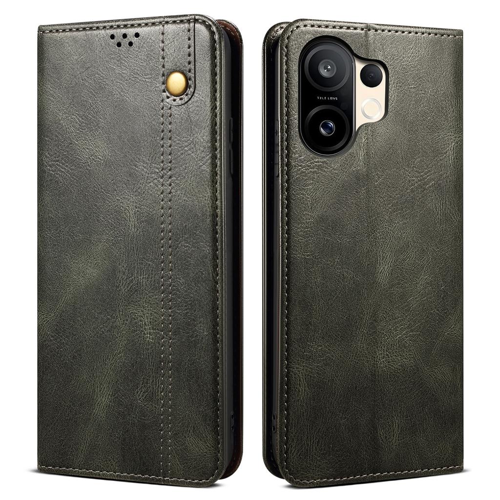 For Vivo S30 5G Case Crazy Horse Texture Waxy Leather Wallet Stand Phone Cover