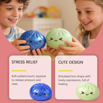 Jouet à presser pain doux non collant rebond lent soulagement du stress fidget forme de pain simulée mignonne gadget de décompression portable pour enfants adultes