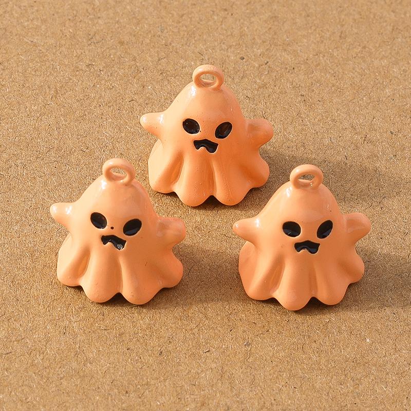 

10pcs 20*17mm Cute Enamel Halloween Ghost Pendant Charm for Jewelry Making Earrings Necklace DIY Bracelet Accessories Supplies