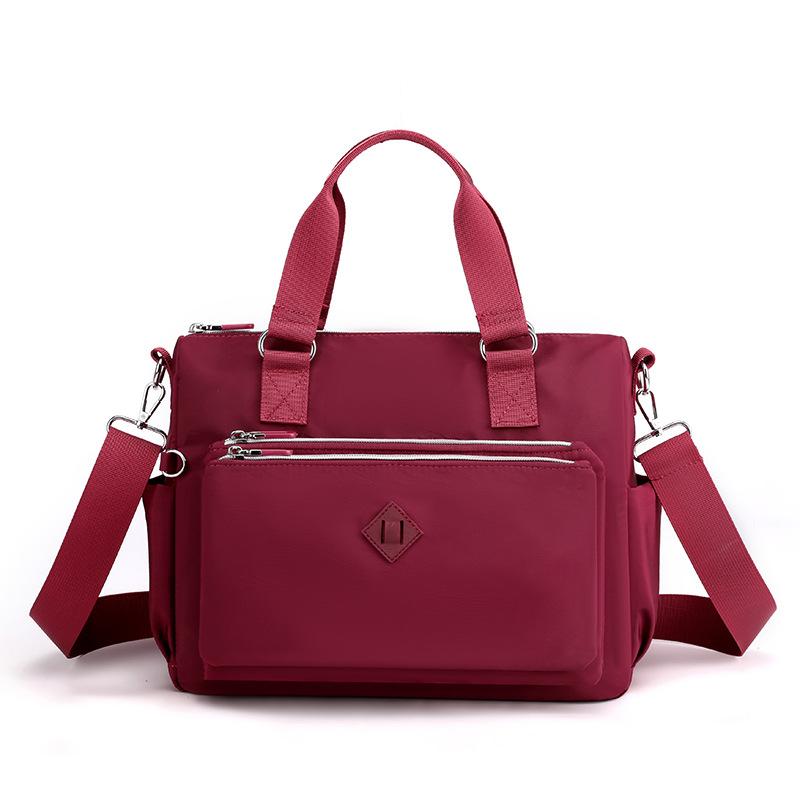 Women's new fashion trend shoulder bag multi-layer anti-splashing nylon backpack leisure sports oblique span bag
