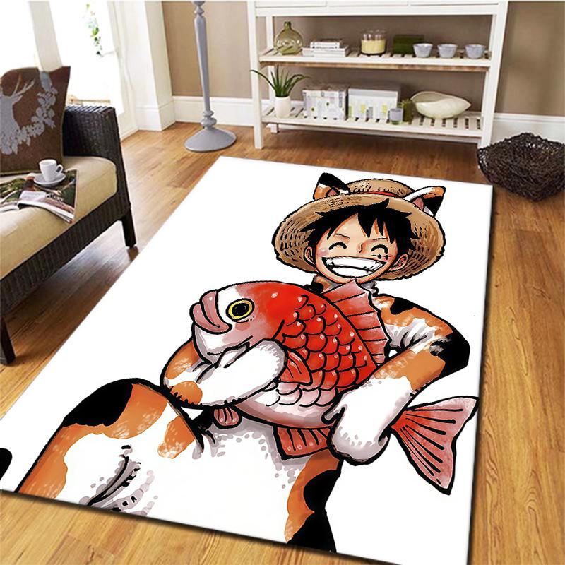 One Piece Monkey D Luffy Carpet Rug For Living Room Bedroom Home Sofa Decoration Kids Play Nonslip Floor Mat