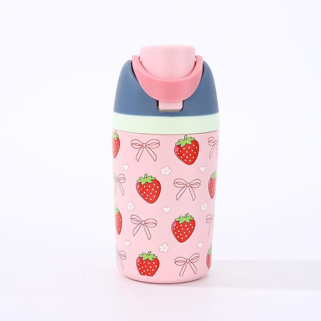 New Portable Children's Double-Layer Vacuum Insulated Thermos Cup - High Appearance, Handheld, for Outdoors