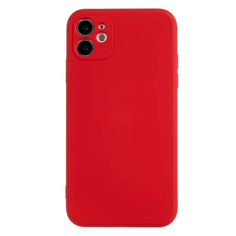 For iPhone 11 Soft TPU Rubberized Cover Fiber Lining Cushion Anti-Scratch Phone Case