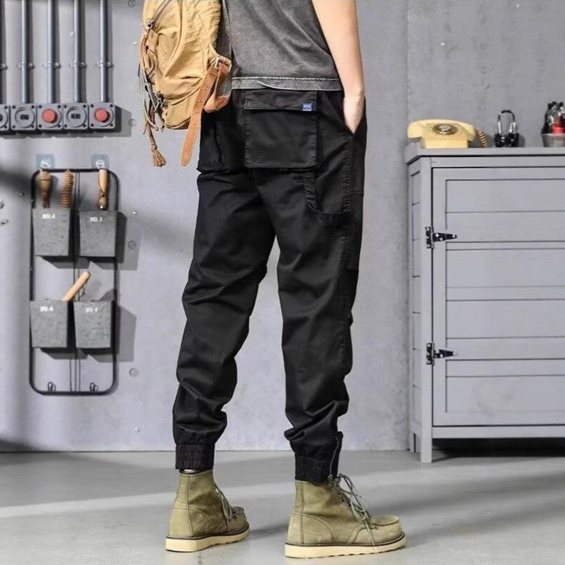 Overalls men's autumn outdoor sports leggings loose new casual pants men's retro men's pants