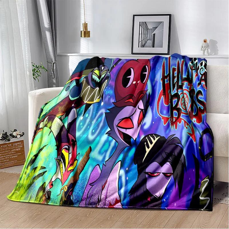 Helluva Boss Blitzo Adult Animation Soft Plush Blanket,Flannel Blanket Throw Blanket for Living Room Bedroom Bed Sofa Picnic Kid