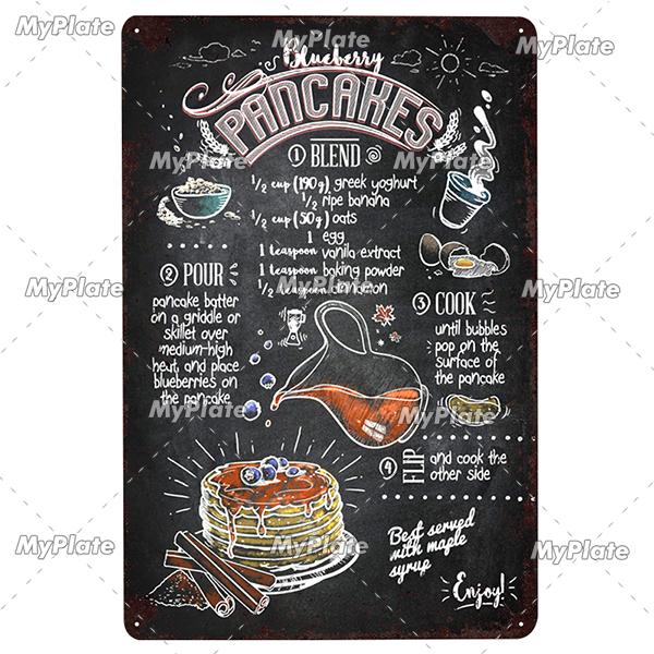 Kitchen Vintage Tin Sign Metal Sign Decorative Plaque Wall Decor Man Cave Club Decoration