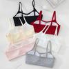 Cotton Training Bra for Girls, Puberty Stage 1&2 Camisole Vest, Thin Wireless Bra for Kids 10-14 Years Old