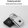 Keyless USB Rechargeable Fingerprint Lock Smart Home Padlock Waterproof Door Lock Quick Unlock Portable Anti-theft Padlock
