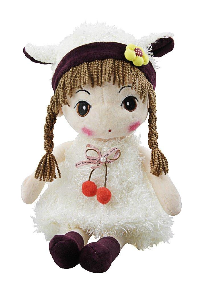 Cute Dress-Up Plush Girl Doll Toy with Tulip Skirt for Pretend Play, Perfect for Kids, Girlfriends, and Children. Popular Pretend Play Gift, Birthday