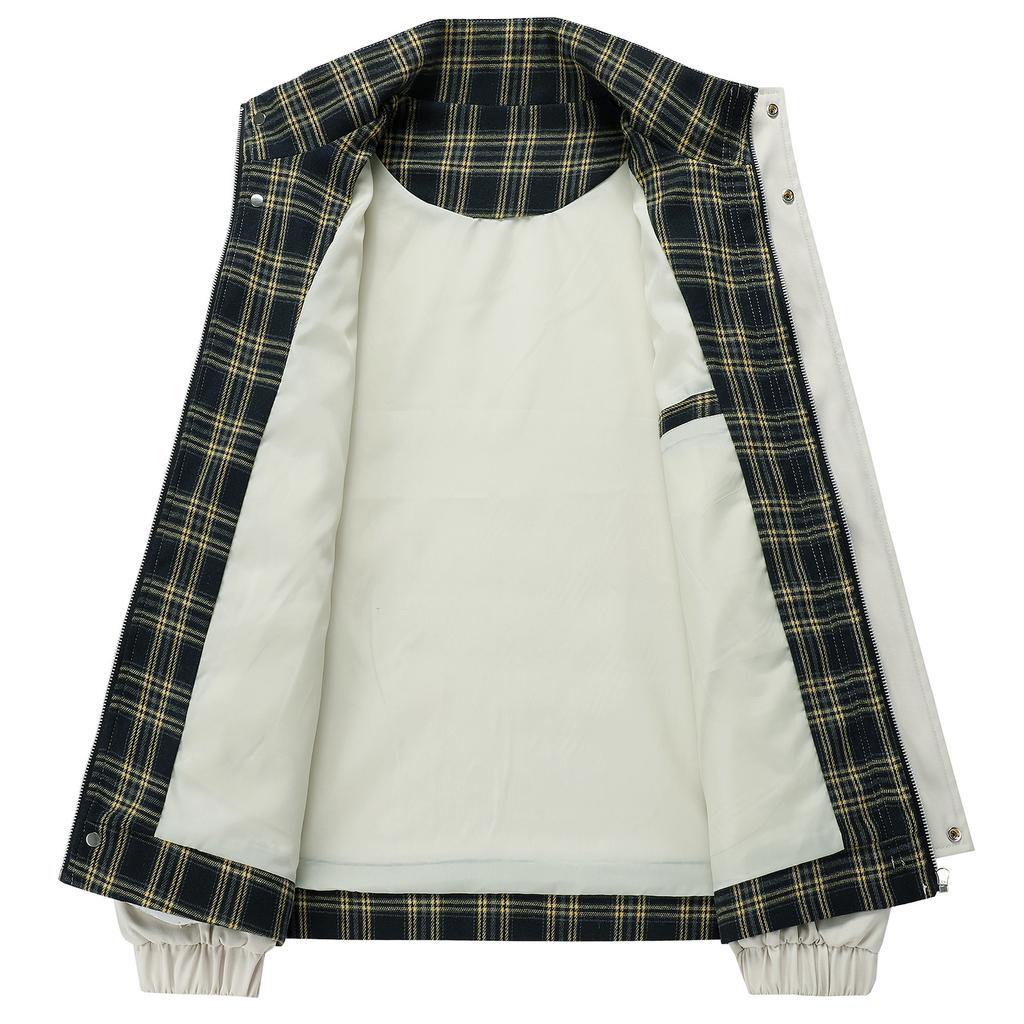 Fake Two-piece Spring and Autumn Jacket Men's New Casual Loose Solid Color Fashion Men's Versatile Collar Jacket Trench Coat