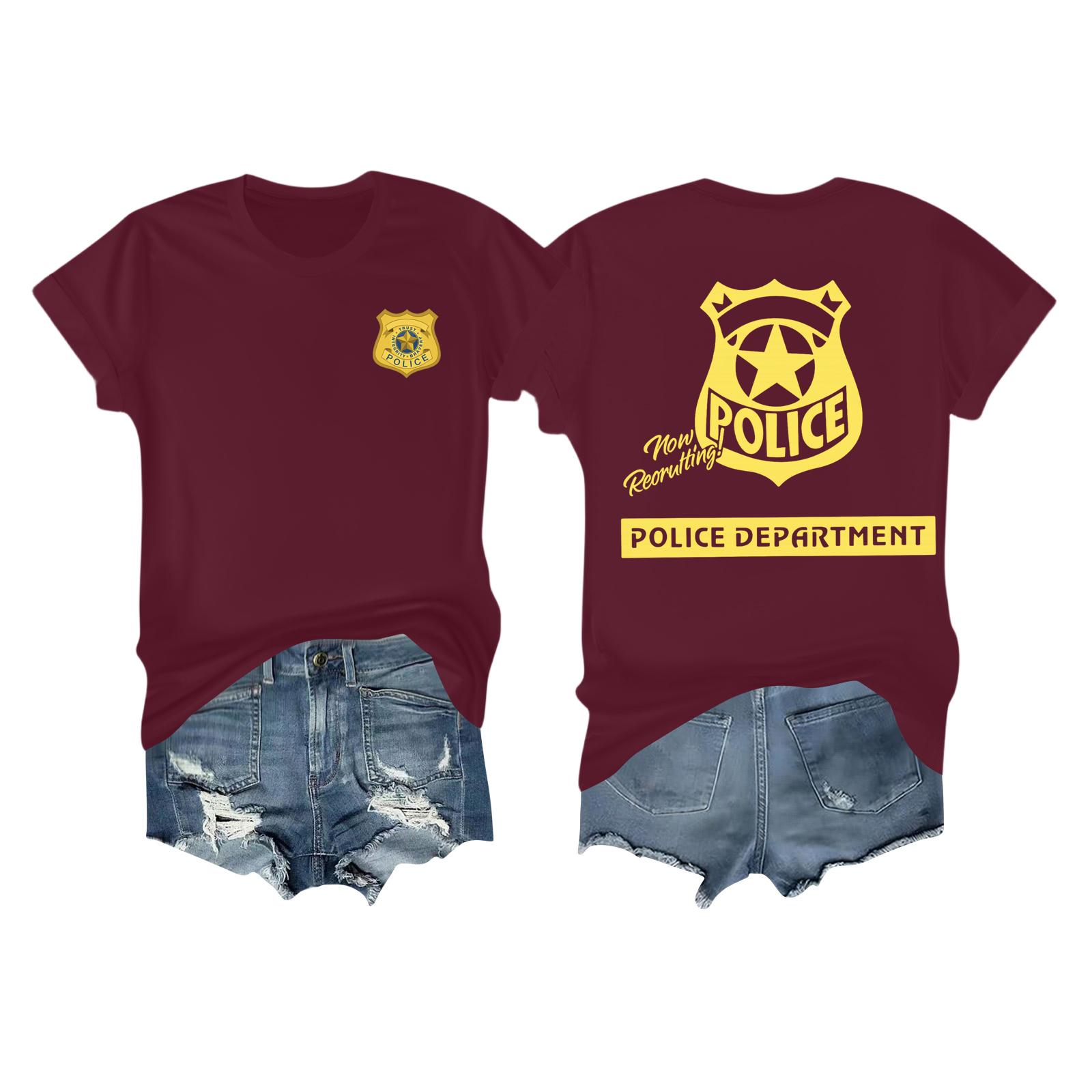 

Женская повседневная футболка с принтом, пуловер с круглым вырезом, топ с коротким рукавом L