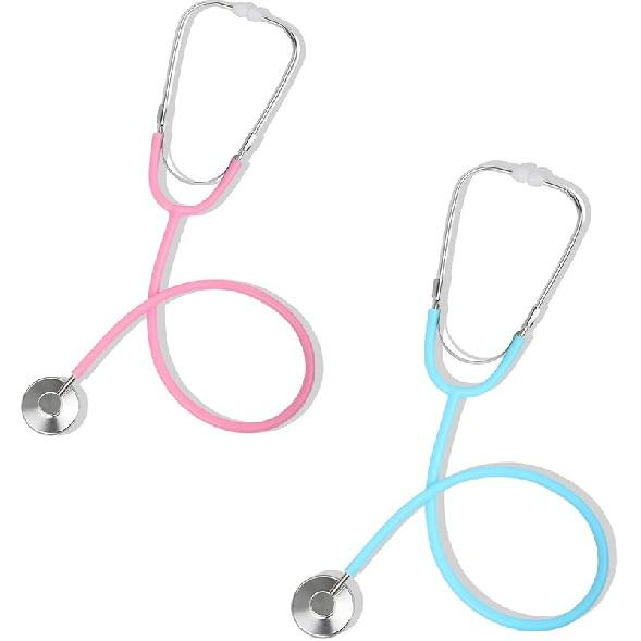 Kids Stethoscope Toy, 2 Pack Real Working Stethoscope Toy for Toddler 3 4 5, Doctor Play Set for Role Play, Medical Pretend Playset for Boys Girls