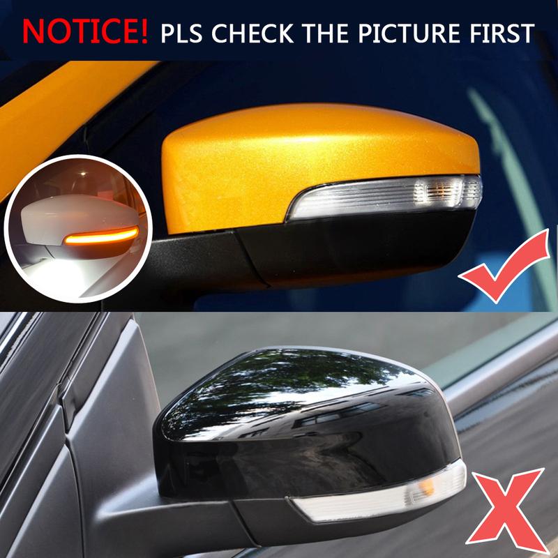 1Pair Flowing Dynamic Indicator Turn Signal Light LED Side Wing Mirror Blinker For Ford Kuga II DM2 Van Escape EcoSport 2013-19