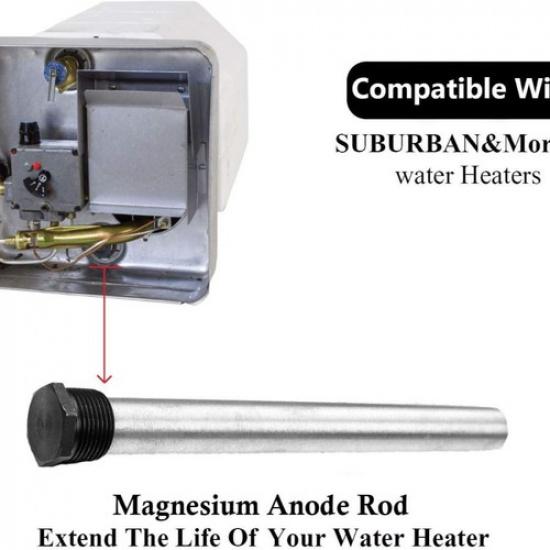 (2-pack) Water Heater Anode Rod - Magnesium Anode Rod 3/4'' NTP Thread - Tank