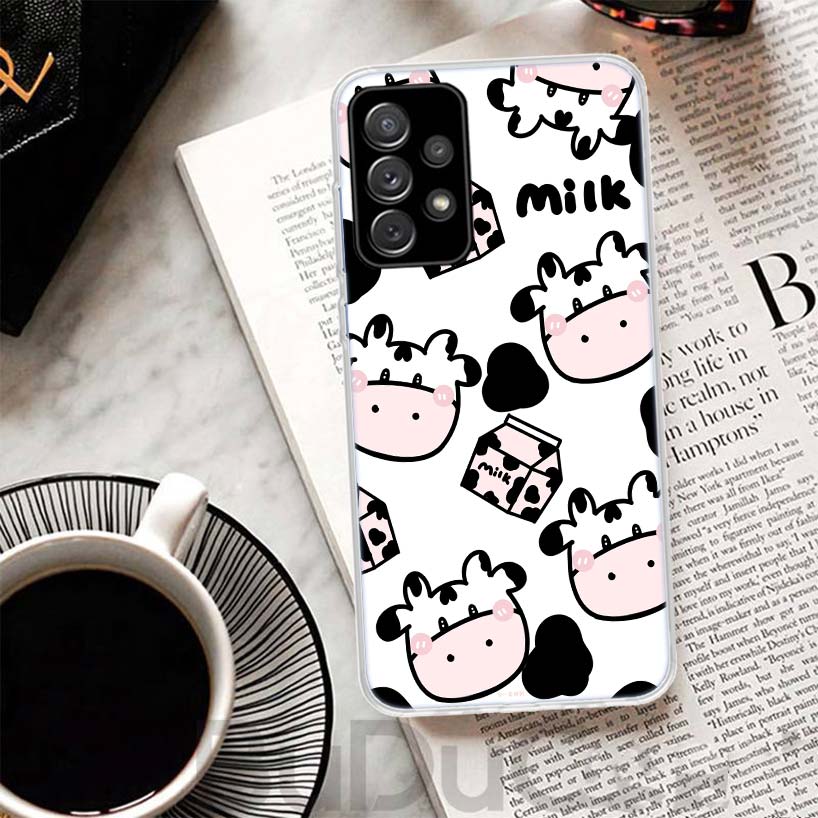 Dairy Cattle Cow Speckle Cute Cover For Samsung Galaxy A51 A50 A71 A70 Phone Case A21S A31 A41 A10 A20E A30 A40 A01 A11 A6 A7 A8