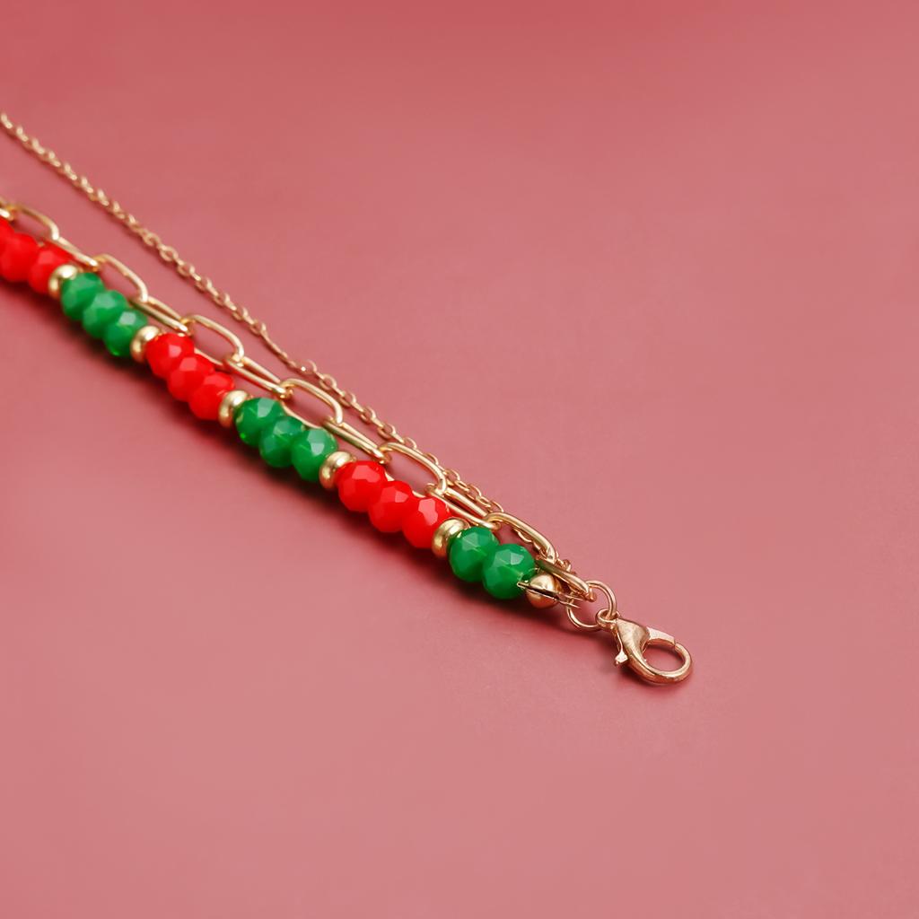 Christmas necklace bell Christmas tree cartoon tag ins color matching wind choker item decoration