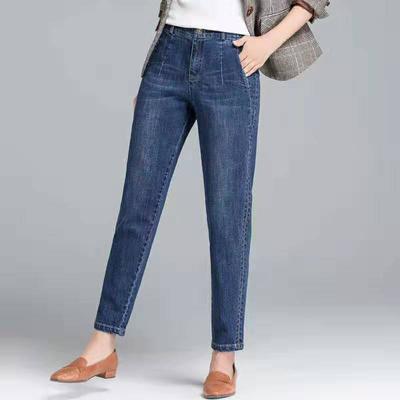 Woman Jeans Pants Spring  Autumn Jeans Womens High Waist Elastic Skinny Denim Long Pencil Pants Plus Size