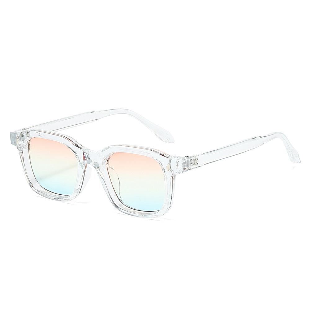  Square Women Fashion Sunglasses Shades UV400 Retro Rivets Clear Gradient Men Trending Sun Glasses