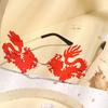 12Styles Chinese Dragon Shaped Sunglasses Metal Frame Rimless Sun Glasses Party Decor Glasses for Women Men UV400 Protection