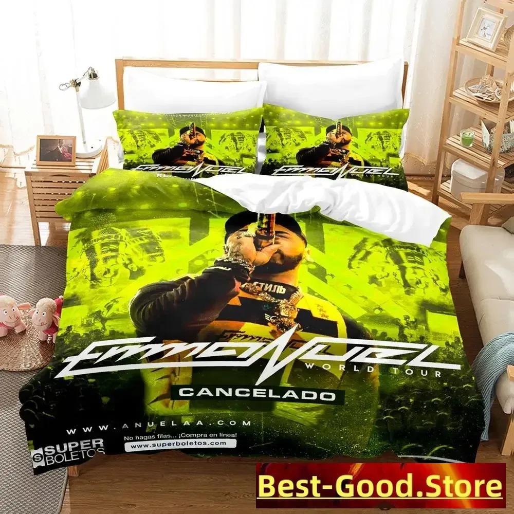 

Anuel Aa Real Hasta La Bedding Set Single Twin Full Queen King Size Bed Set Aldult Kid Bedroom Duvetcover Sets parure de lit EU Single(135*200cm)3pcs
