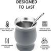 230ML 304 Stainless Steel Mate Cup Double Wall 8oz with Bombillas and Cleaning Brush Double Walled Tea Cup Set