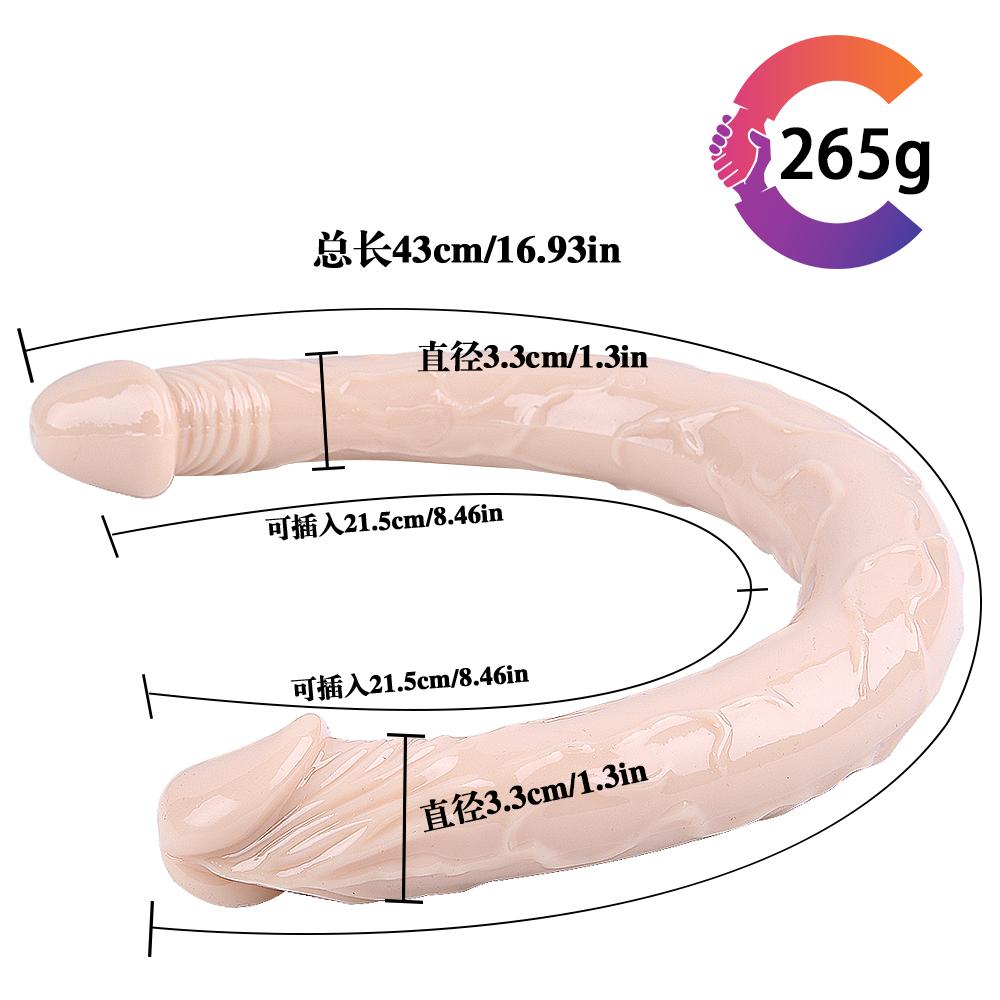 Double-Ended Adult Toy for Adults, TPE Personal Accessory, Non-Electric Battery-Free Design, 1 Pc, Four Sizes Available