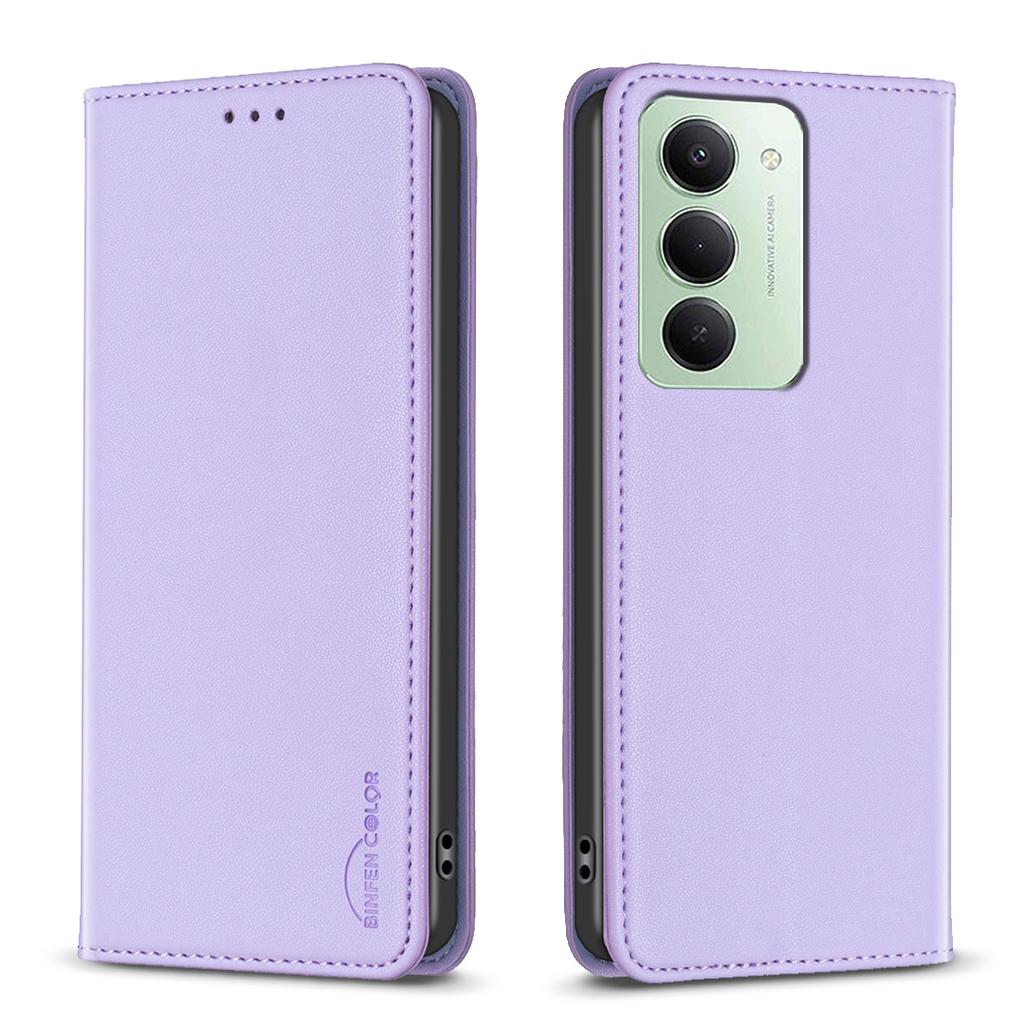 For Xiaomi Redmi 15 5G (Global) (169mm) Leather Case BINFEN COLOR BF18 Phone Stand Cover with Card Slots