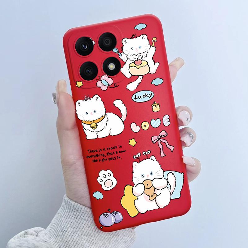 For Huawei Honor X8a Case HonorX8a Soft TPU Silicone Cover Cute Cartoon Panda Phone Case For Honor X6a HonorX6a Plus Coque Funda