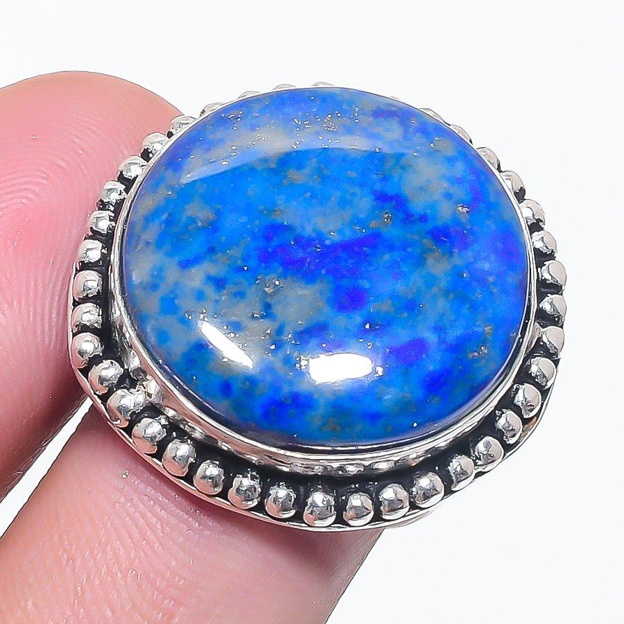 Lapis Lazuli Gemstone 925 Sterling Silver Jewelry Ring Size 6.5