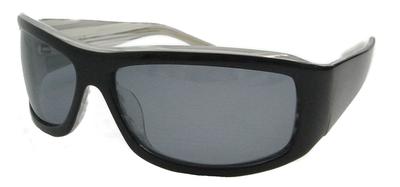 PP Polarized Sunglasses UV Protection Handmade Frame 8 Curves Reflective Light Cut Japanese Polarized Lenses Reduce Glare PG-002 (Black/Smoke