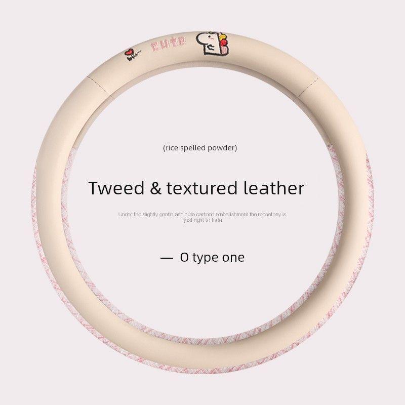 Bingo Plus Special Leather Car Steering Wheel Cover, Universal for All Seasons, Non-Slip, Ultra-Thin Bingo Cotton and Linen Steering Wheel Cover