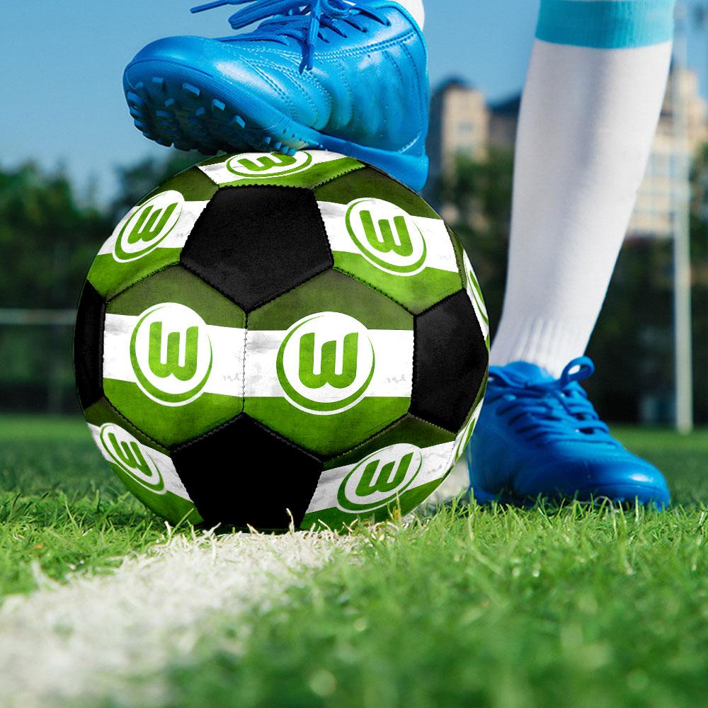1pc Vfl Wolfsburg Soccer Ball Size 5 Indoor Soccer Ball Fashion Colorful Backyard Game - Great For Sports Fans Gift HE123