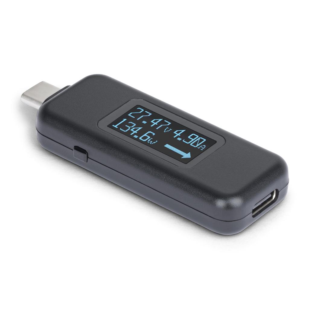 USB-C Power Tester USBC-PWRTESTER (240 W PD 3.1 EPR, 10 Gbps/DP Alt Mode, 180° OLED)