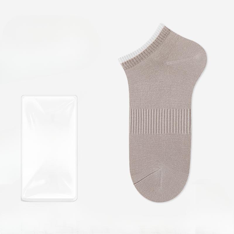 Men's Summer Thin Cotton Deodorant Sweat Absorber Antibacterial Mesh Breathable Sports Boneless Socks