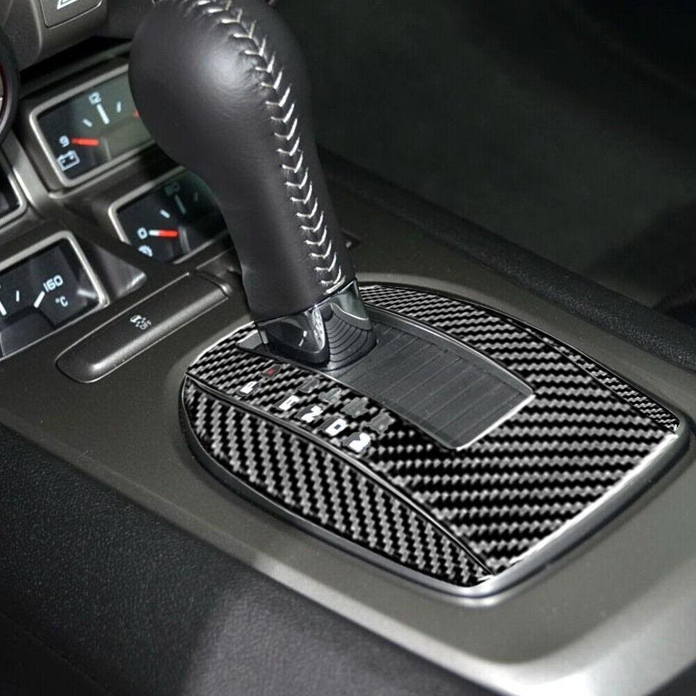 For Chevrolet-Camaro 2010-2015 Carbon Fiber Gear Shift Panel Cover Trim Sticker