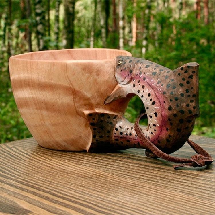 Animals for Head for Image Cup Wooden Mug Animal Shape Portable Camping Drinking