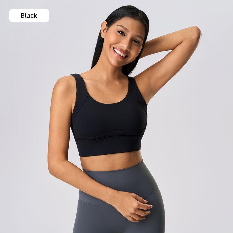 Lu Same Sports Bra Female Bubble Wrap Anti-SAG Push Up Breast Holding Semi-Fixed Cup Adjustable Yoga Intimates