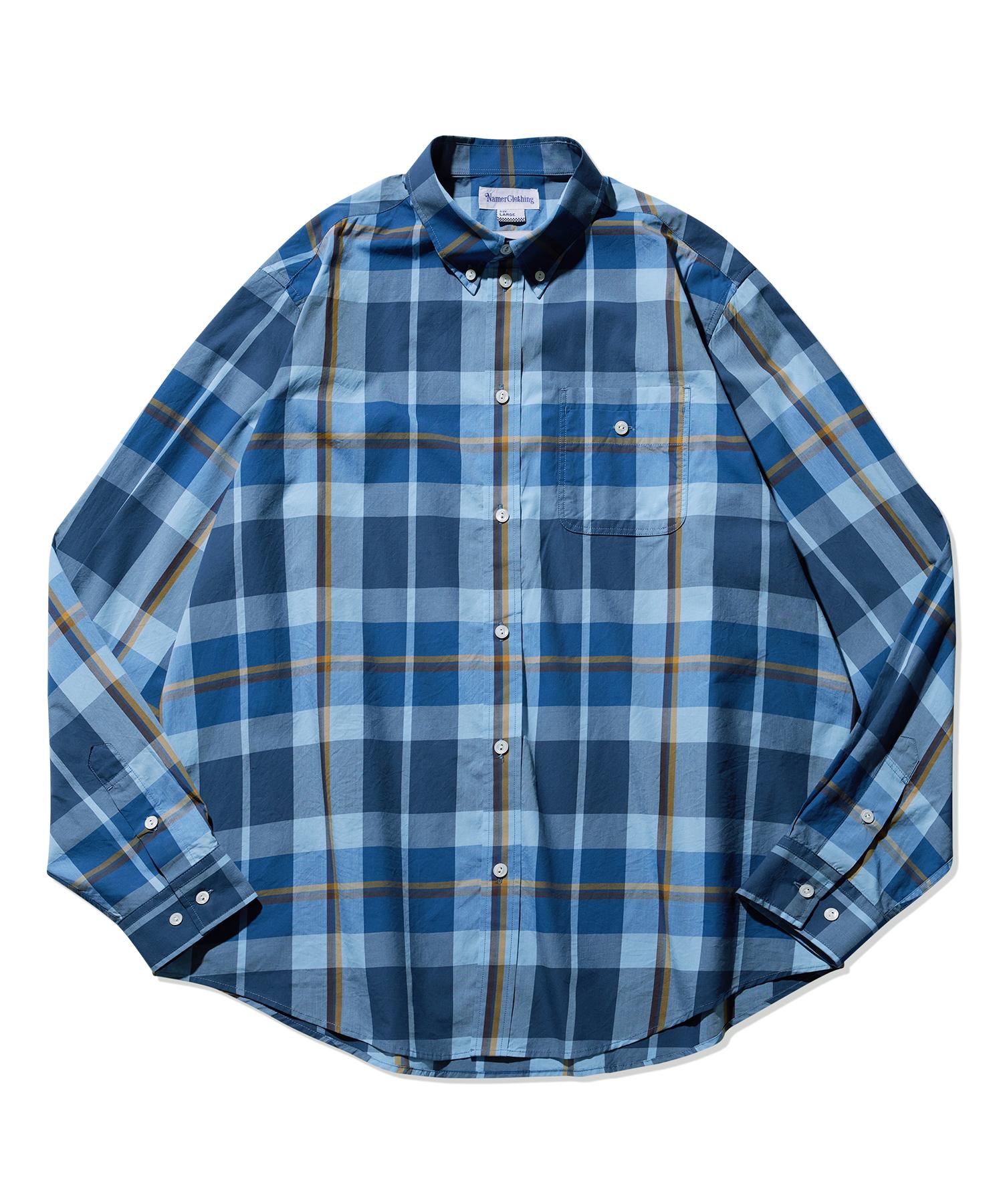 Namer Clothing Double Pocket Tartan Check Shirts Blue M