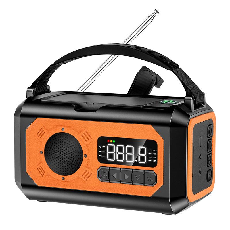 

Solar-Powered Hand-Crank Radio & Flashlight Combo