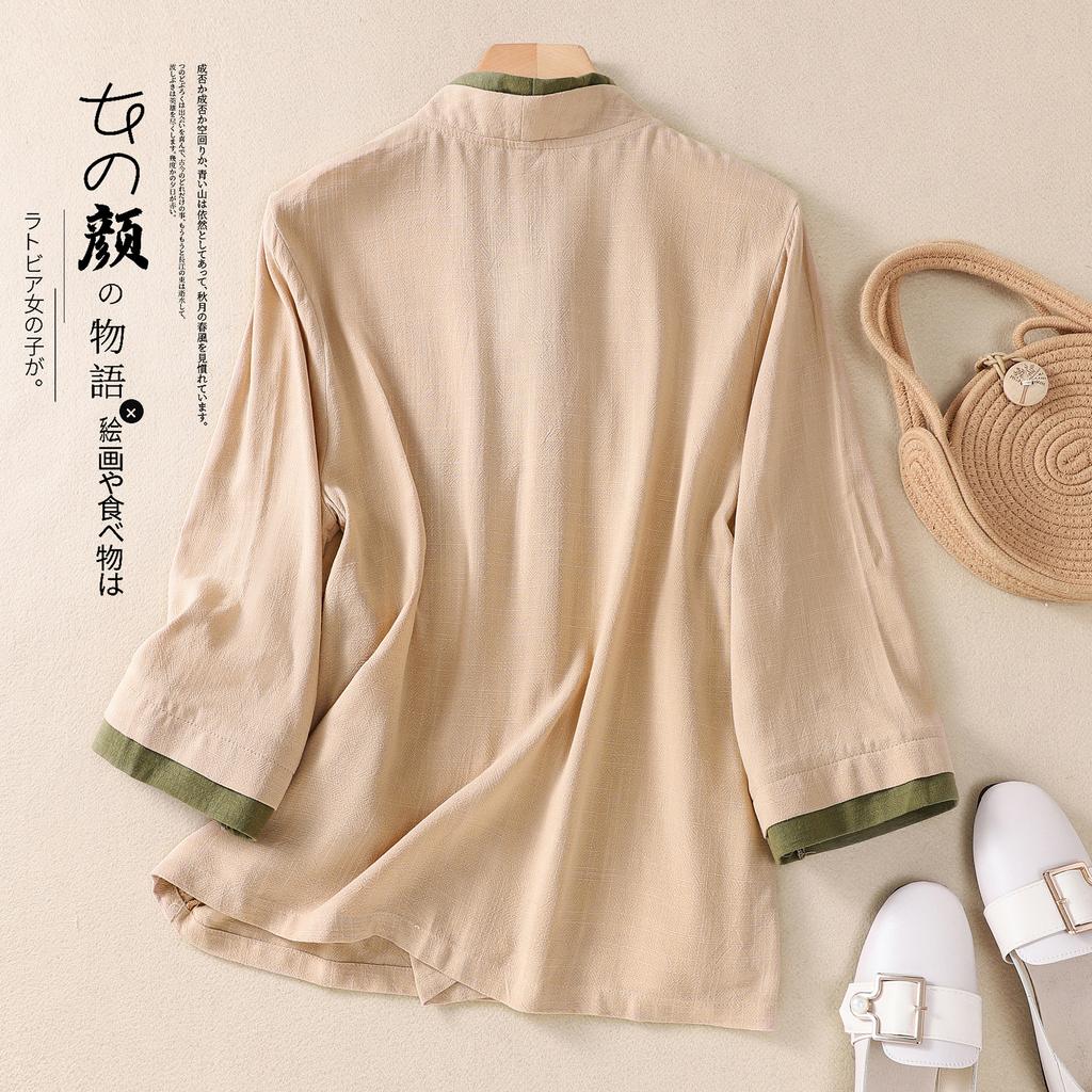 Abito Tang Donna Hanfu Migliorato Estivo Abbigliamento da Tè Abbigliamento Buddista Zen Top Cinese