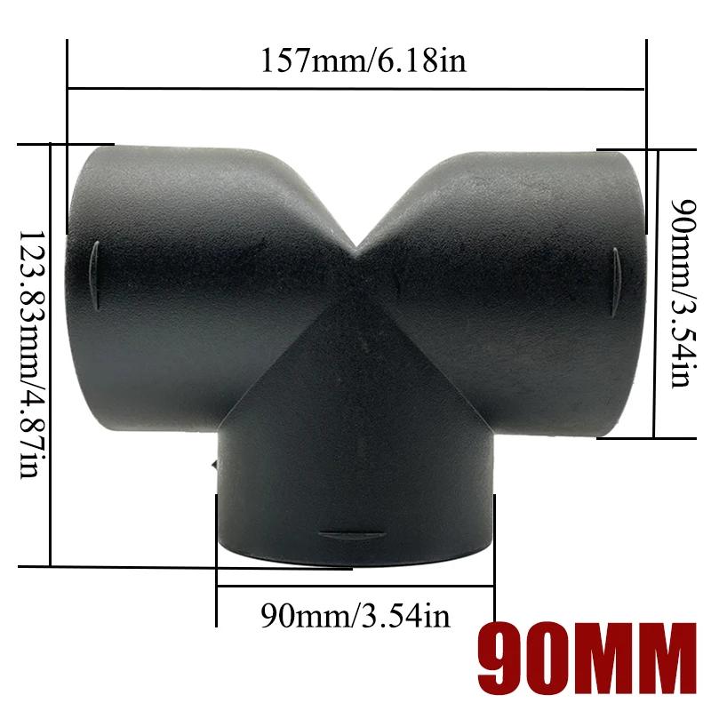 42/60/75/90mm Air Vent Y T Flat Piece Ducting Pipe Outlet Exhaust Joiner Splitter For Webasto Eberspaecher Diesel Parking Heater