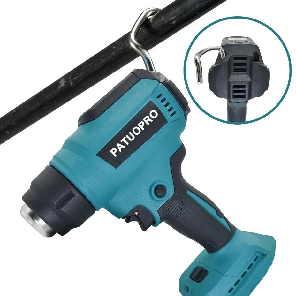 Adjustable Temperatures Heat Gun 30-550℃ LED Display Cordless Electric Hot Air Gun Home DIY Power Tools For Makita 18v Battey