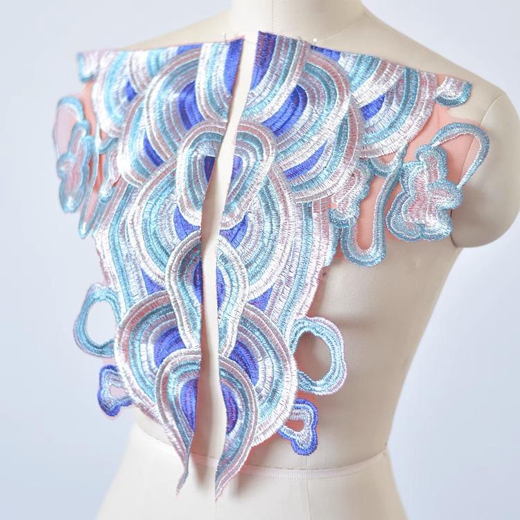 Cloud Embroidery Lace Floral Flower Applique Cheongsam Dress Wedding Dress Handmade Diy Material Clothing Design Patch