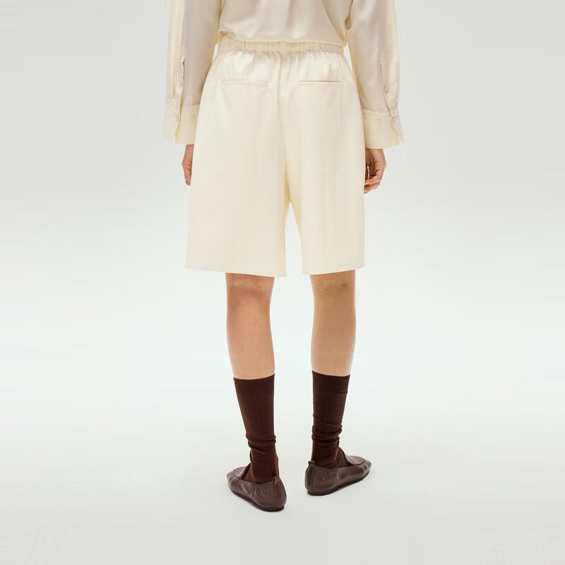LESS 2024 Spring PU Leather Casual Shorts