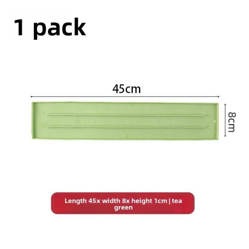 Silicone Countertop Pot Lid Pad - Kitchen Stove Countertop Multi-functional Narrow Gap Pot Lid Storage Pad - No Drilling Anti-slip, Water-draining Pad Matcha green