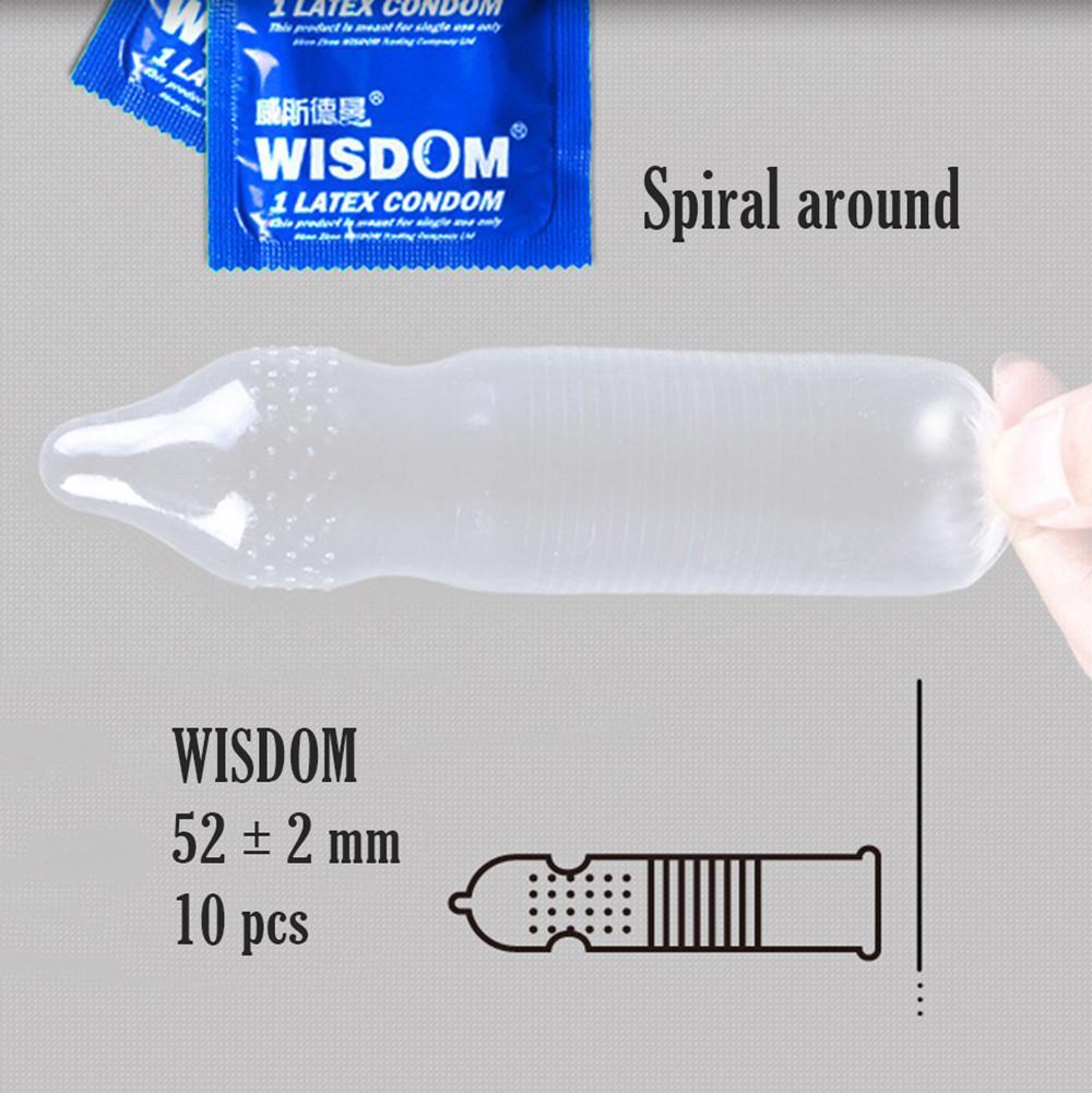 10ks Jemné latexové kondomy Delay Penis Rings Antikoncepční nástroje Kondom Sexuální produkty